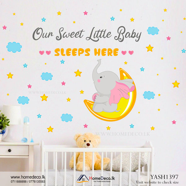 Little Baby Elephant Wall Sticker - YASH1397