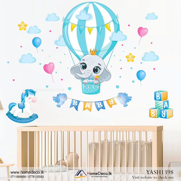 Baby Elephant Nursery Wall Sticker - YASH1398