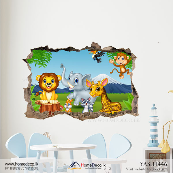 Jungle Animal Friends Wall Sticker - YASH1446