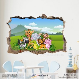 Jungle Animal Friends Wall Sticker - YASH1448