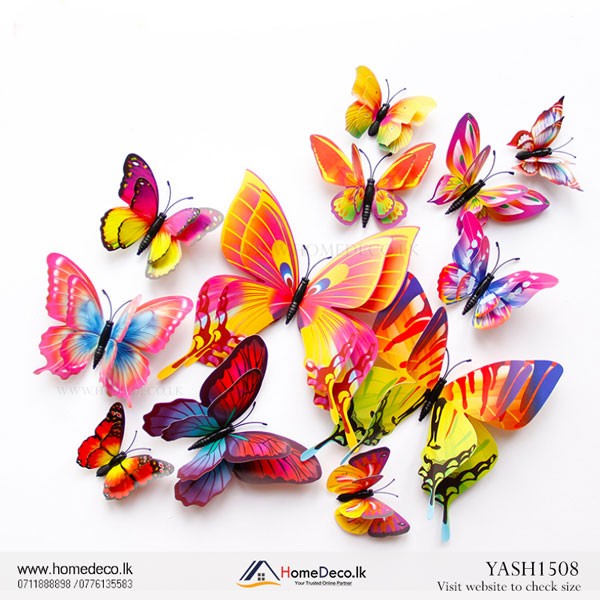 Mix Colour 3D PVC Butterfly Pack - YASH1508