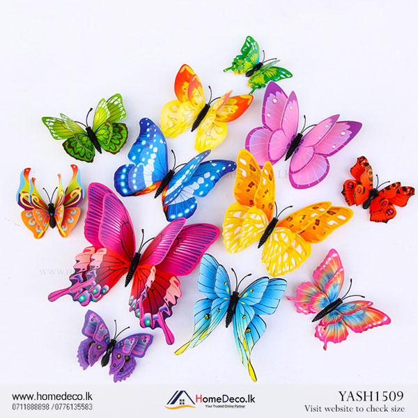 Mix Colour 3D PVC Butterfly Pack - YASH1509