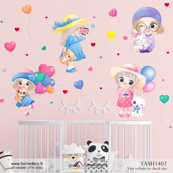 Cute Baby Girl Wall Sticker - YASH1402
