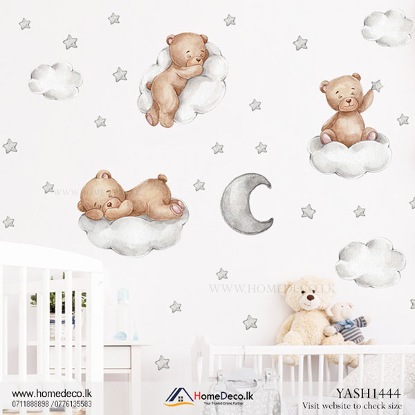Baby Bears Sleeping Wall Sticker - YASH1444