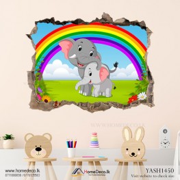 Little Elephant and Mom Wall Sticker - YASH1450