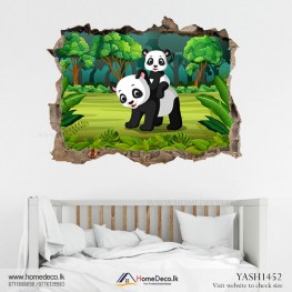 Little Panda and Mom Wall Sticker - YASH1452