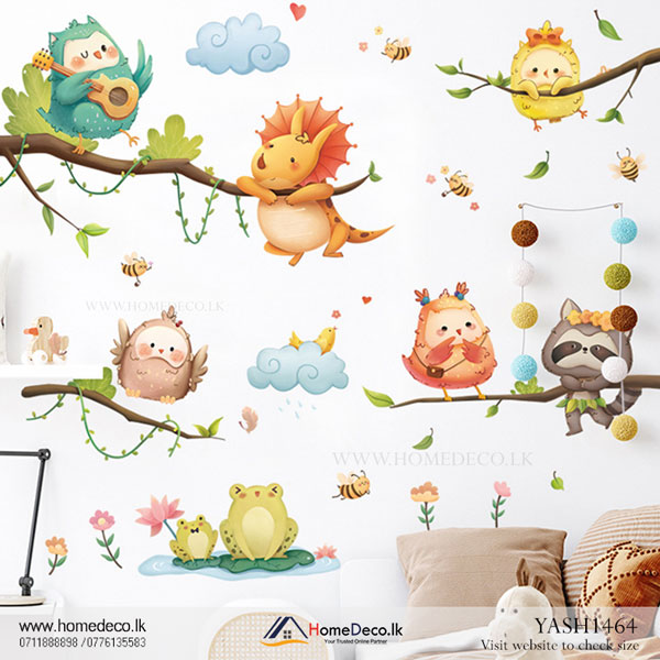 Baby Owls With Friends Wall Sticker - YASH1464