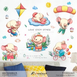 Baby Elephants Wall Sticker - YASH1469
