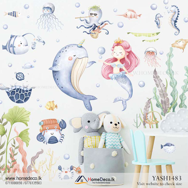 Mermaids and FIsh Wall Sticker - YASH1483