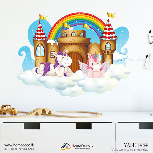 Unicorn and Castle Baby Wall Sticker - YASH1484