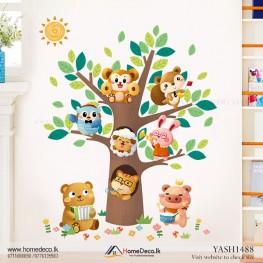 Animals Tree Baby Wall Sticker - YASH1488