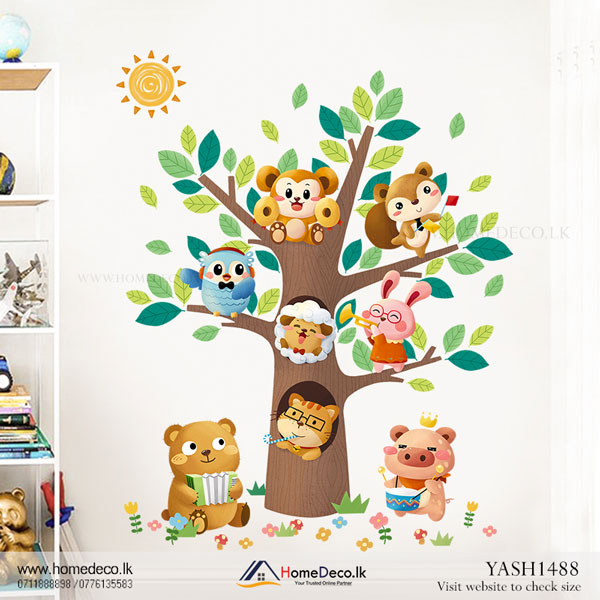 Animals Tree Baby Wall Sticker - YASH1488