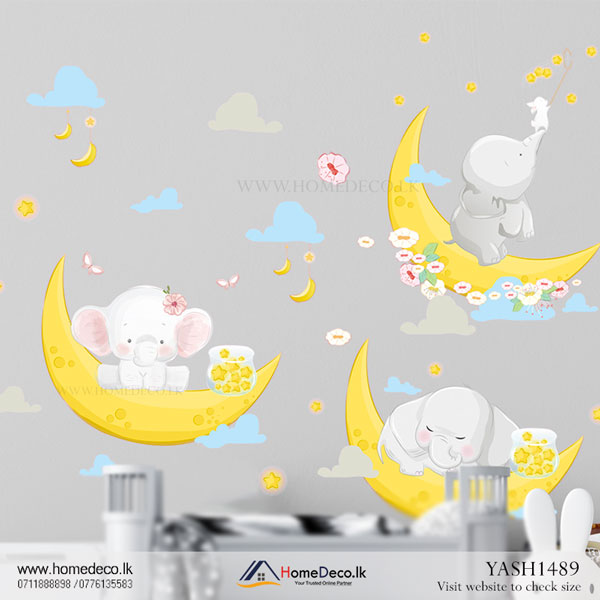 Baby Elephants Wall Sticker - YASH1489