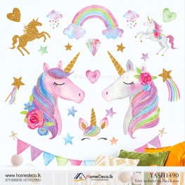 Unicorn Theme Wall Sticker - YASH1490