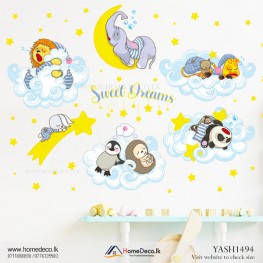 Sleeping Animal Wall Sticker - YASH1494