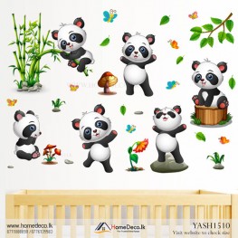 Cute Baby Panda Wall Sticker - YASH1510