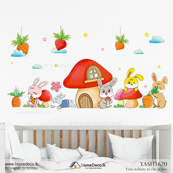 Cute Bunnies Kids Wall Sticker - YASH1620