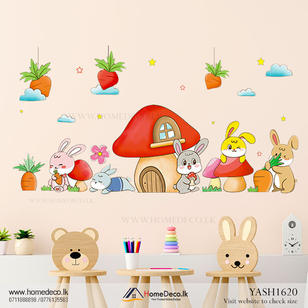 Cute Bunnies Kids Wall Sticker - YASH1620