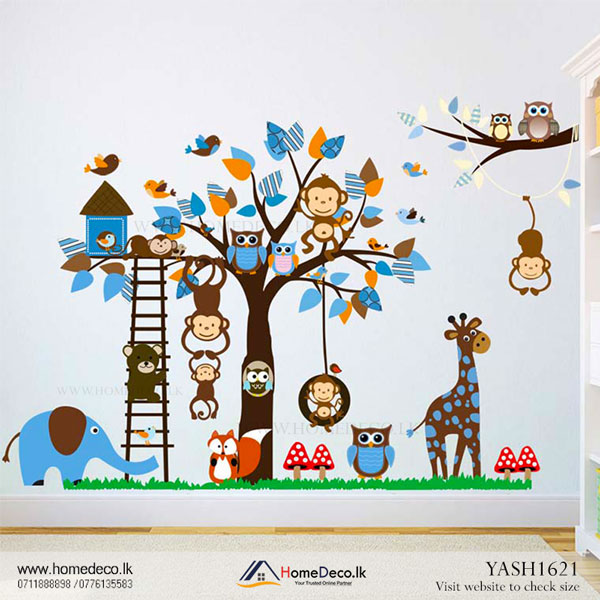 Baby Animal Tree Wall Sticker - YASH1621