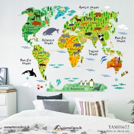 World Map Wall Sticker - YASH1622