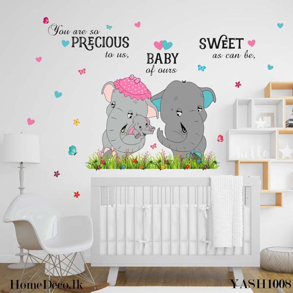 Dumbo Elephant Family Sticker - YASH1008
