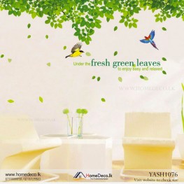 Green Leaves Wall Sticker - YASH1076