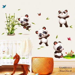 Cute Baby Panda Wall Sticker - YASH1111