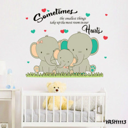 Elephant Family Wall  Sticker - YASH1113