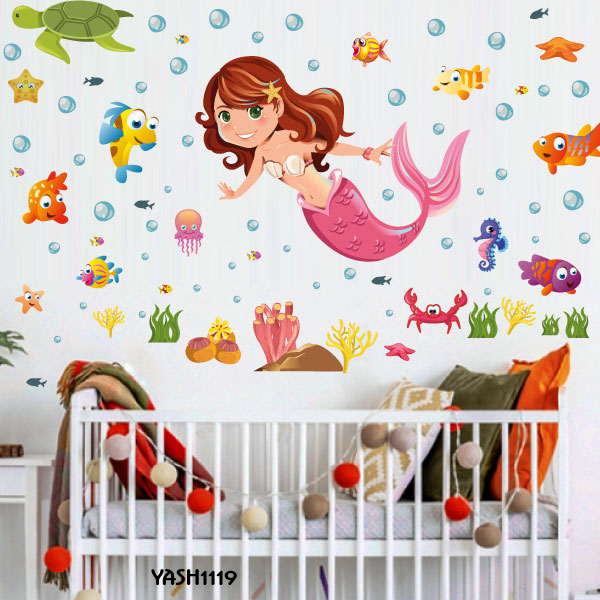 Mermaid Kids Wall Sticker - YASH1119