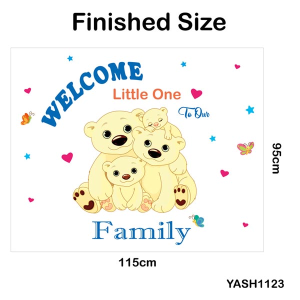 Bear Family Baby Wall Sticker - YASH1123