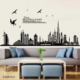 Dubai City Building Wall Sticker - YASH1216
