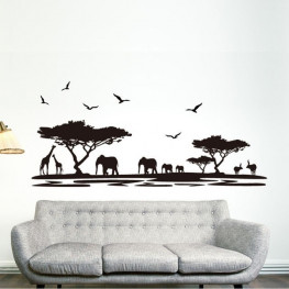 Black Safari Animal Wall Sticker - YASH1217