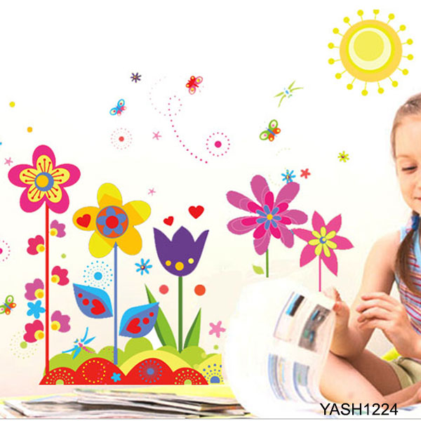 Baby Smiling Flowers Wall Stickers - YASH1224