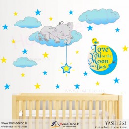 Baby Elephant Nursery Wall Sticker - YASH1263