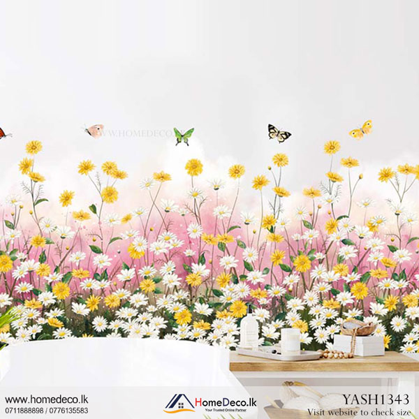 Flowers Border Wall Sticker - YASH1343