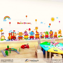 Musical Train Kids Wall Sticker - YASH1347