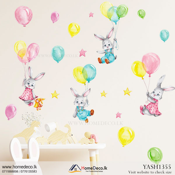 Flying Bunnies Kids Wall Sticker - YASH1355