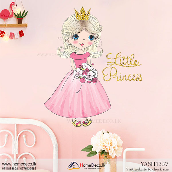 Pink Little Princess Kids Wall Sticker - YASH1357