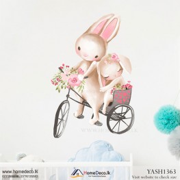 Pink Bunnies Wall Sticker - YASH1363