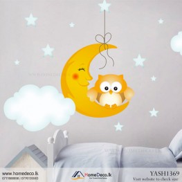 Owl with the Moon Wall Sticker - YASH1369