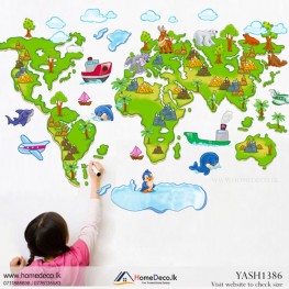 World Map Wall Sticker Decoration - YASH1386