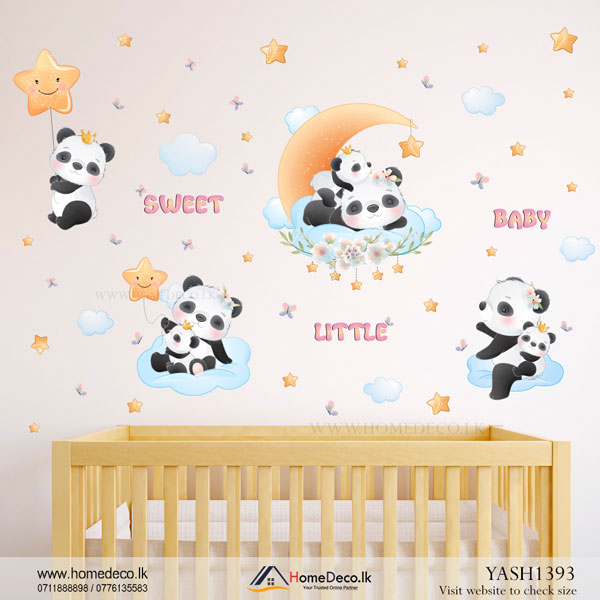 Cute Baby Panda Wall Sticker - YASH1393