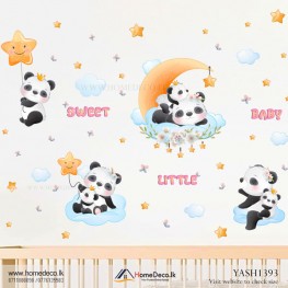 Cute Baby Panda Wall Sticker - YASH1393