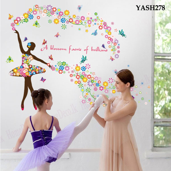 Cute Ballet Dancer Wall Sticker - YASH278