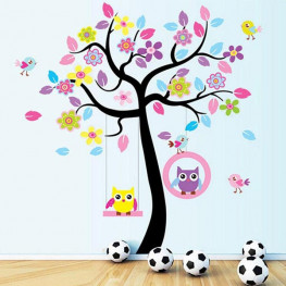 Tree and Owls Wall Sticker - YASH704