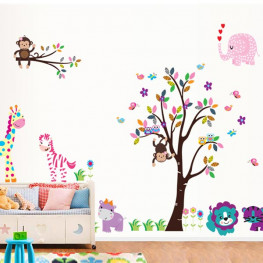 Tree and Animal Wall Sticker - YASH705