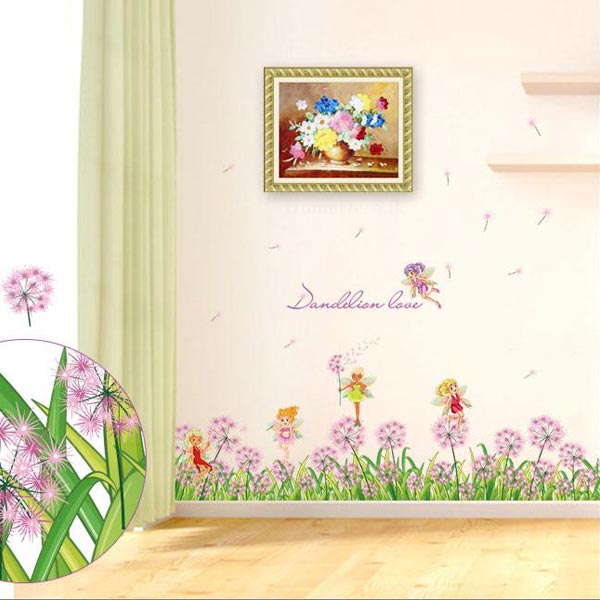 Flowers and Fairy Wall Sticker - YASH710