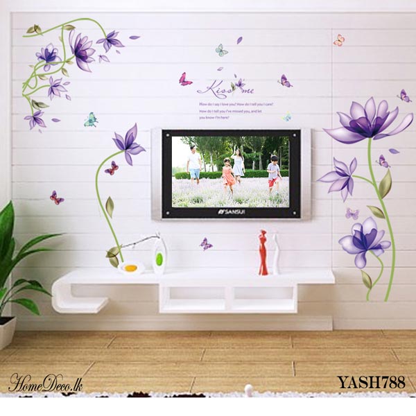 Purple Flowers Wall Sticker - YASH788