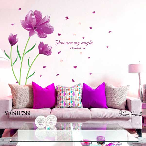 Purple Flowers Wall Sticker - YASH799