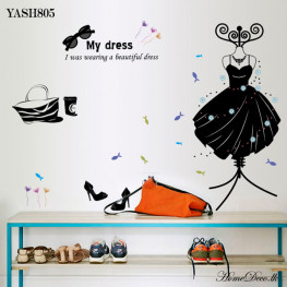 Dress Design Wall Sticker - YASH805